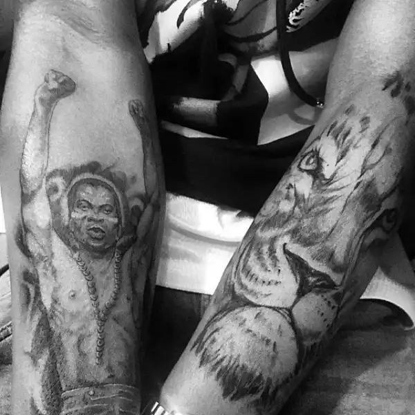 Lengendary: Have You Seen The New Fela Tattoo On Wizkid’s Arm? [See Photo]
